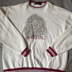 90s VTG Lion King White and Red Sweater